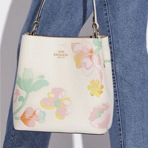 Coach Town Bucket Bag with Mystical/Dreamy Land Floral Print